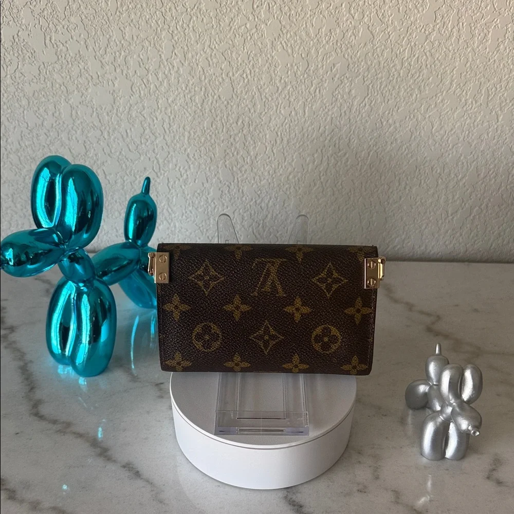 Louis Vuitton Monogram Porte Monnaie Billets Tresor Wallet Crossbody Conversion✨ - Picture 9 of 12